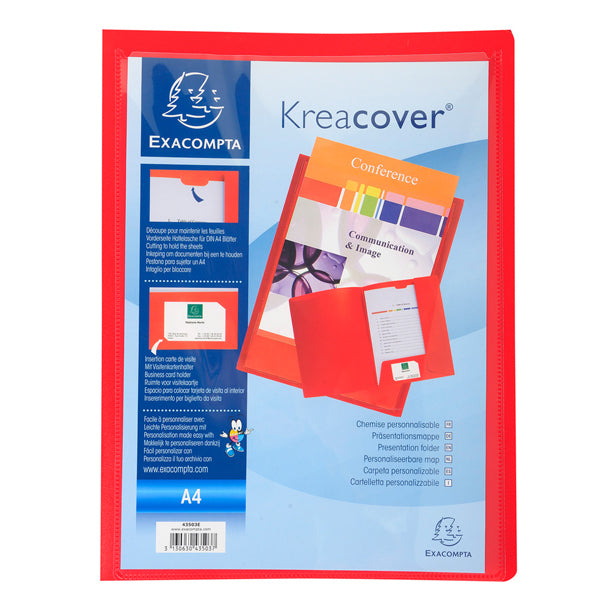 Cartella di presentazione con 2 alette Kreacover - A4 - PP - colori assortiti - Exacompta