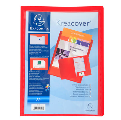 Cartella di presentazione con 2 alette Kreacover - A4 - PP - colori assortiti - Exacompta