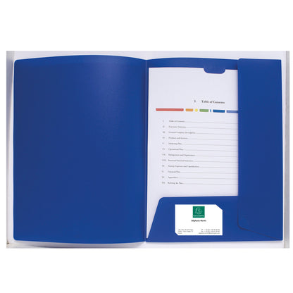 Cartella di presentazione con 2 alette Kreacover - A4 - PP - blu - Exacompta