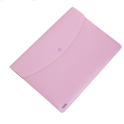 Busta con bottone Pastel - A4 - PP - colori assortiti - Favorit - conf. 5 pezzi