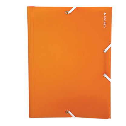 Cartella 3 lembi con elastico angolare - A4 - PP - colori assortiti - Colorosa