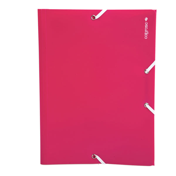 Cartella 3 lembi con elastico angolare - A4 - PP - colori assortiti - Colorosa