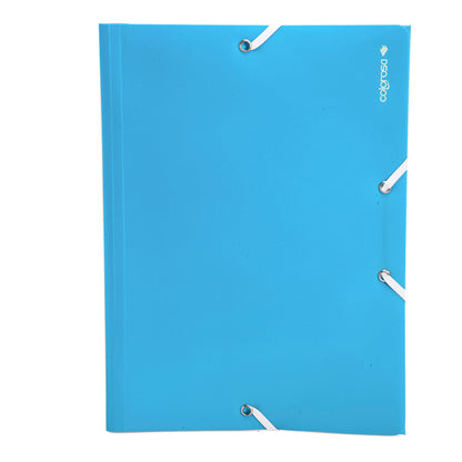 Cartella 3 lembi con elastico angolare - A4 - PP - colori assortiti - Colorosa