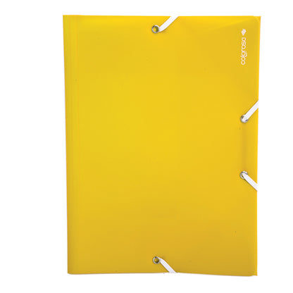 Cartella 3 lembi con elastico angolare - A4 - PP - colori assortiti - Colorosa