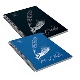 Blocco Montblanc - spiralato - 22x29,7cm - 4 fori - microperforato - 80gr - 70 fogli - bianco - Pigna