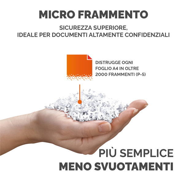 Distruggidocumenti LX-201 - a microframmenti - nero - Fellowes