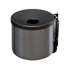 Posacenere murale Nido - diametro 16 cm - H 14 cm - 2 L - metallo verniciato - silver punteggiato - Medial
