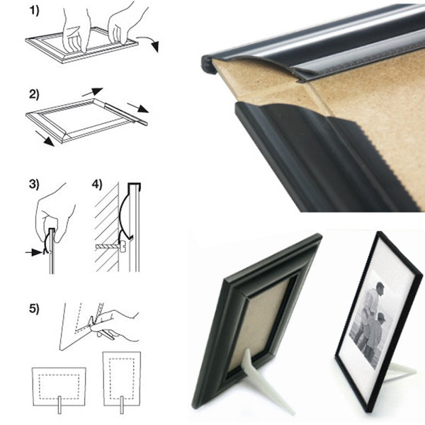 Cornice in PVC e crilex - A3 - nero - Methodo