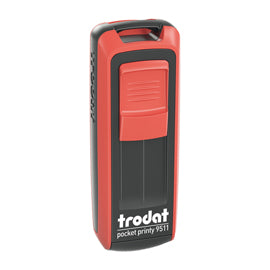 Timbro tascabile Pocket Printy 9512 - personalizzabile - 47 x 18 mm - 5 righe - autoinchiostrante - Trodat
