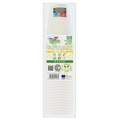 Bicchieri in carta - 100 ml - con marcatura S.U.P - Dopla - conf. 50 pezzi