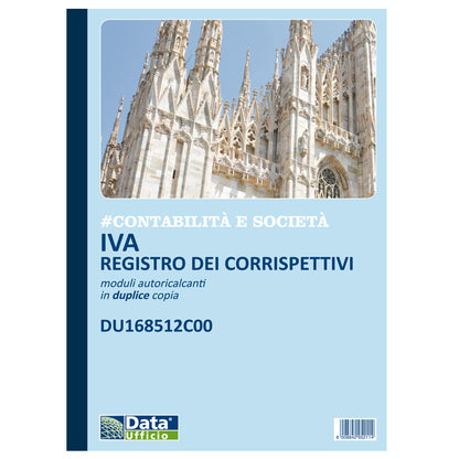 Blocco registro corrispettivi - 12/12 copie autoric. - 29,7 x 21,5 cm - DU168512C00 - Data Ufficio