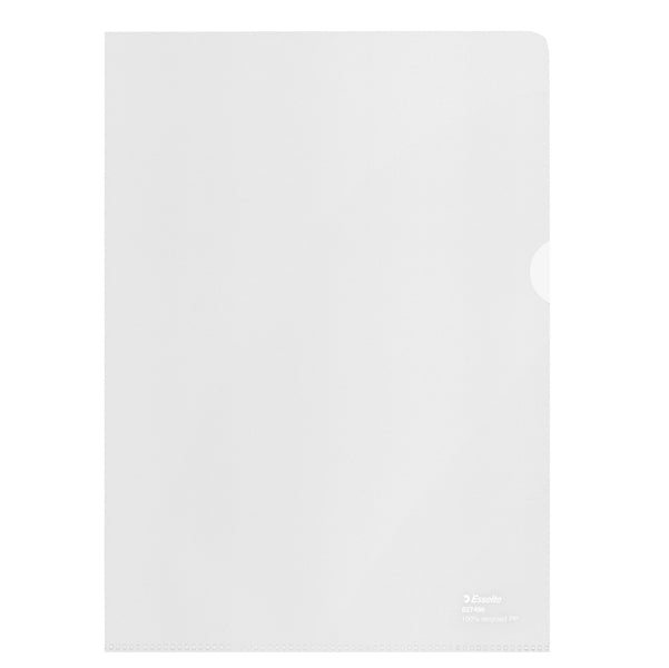 Cartellina a L De Luxe - 22 x 30 cm - PP riciclato - buccia pesante - Esselte - conf. 100 pezzi