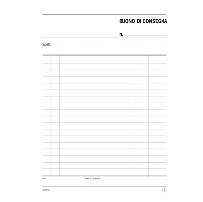 Blocco buoni di consegna - 50/50 copie autoric. - 21,5 x 14,8 cm - DU164570000 - Data Ufficio
