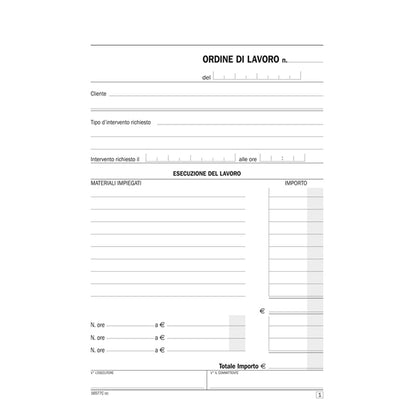 Blocco interventi a domicilio del cliente - 50/50 copie autoric. - 21,5 x 14,8 cm - DU16577C000 - Data Ufficio