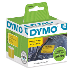 Rotolo 220 etichette LW 2133400 - 54 x 101 mm - carta - spedizione/badge - giallo - Dymo