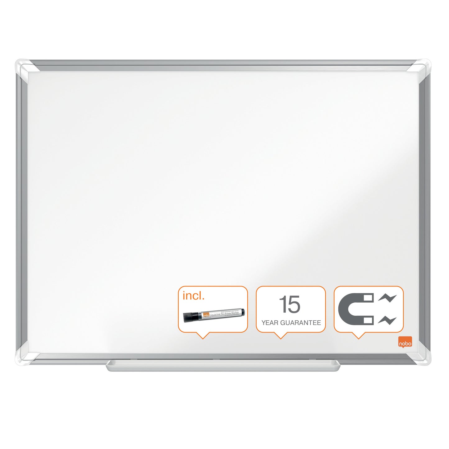 Lavagna bianca magnetica Premium Plus - 90 x 120 cm - Nobo