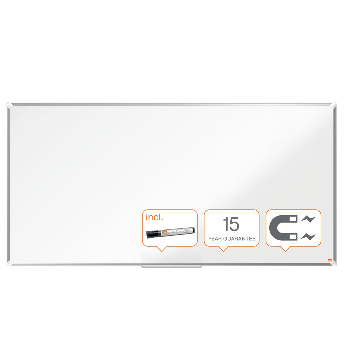 Lavagna bianca magnetica Premium Plus - 90  x 180 cm - Nobo