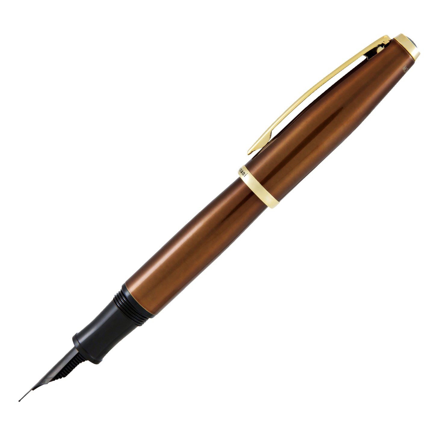 Penna stilografica Aldo Domani - punta M - fusto tabacco - Monteverde