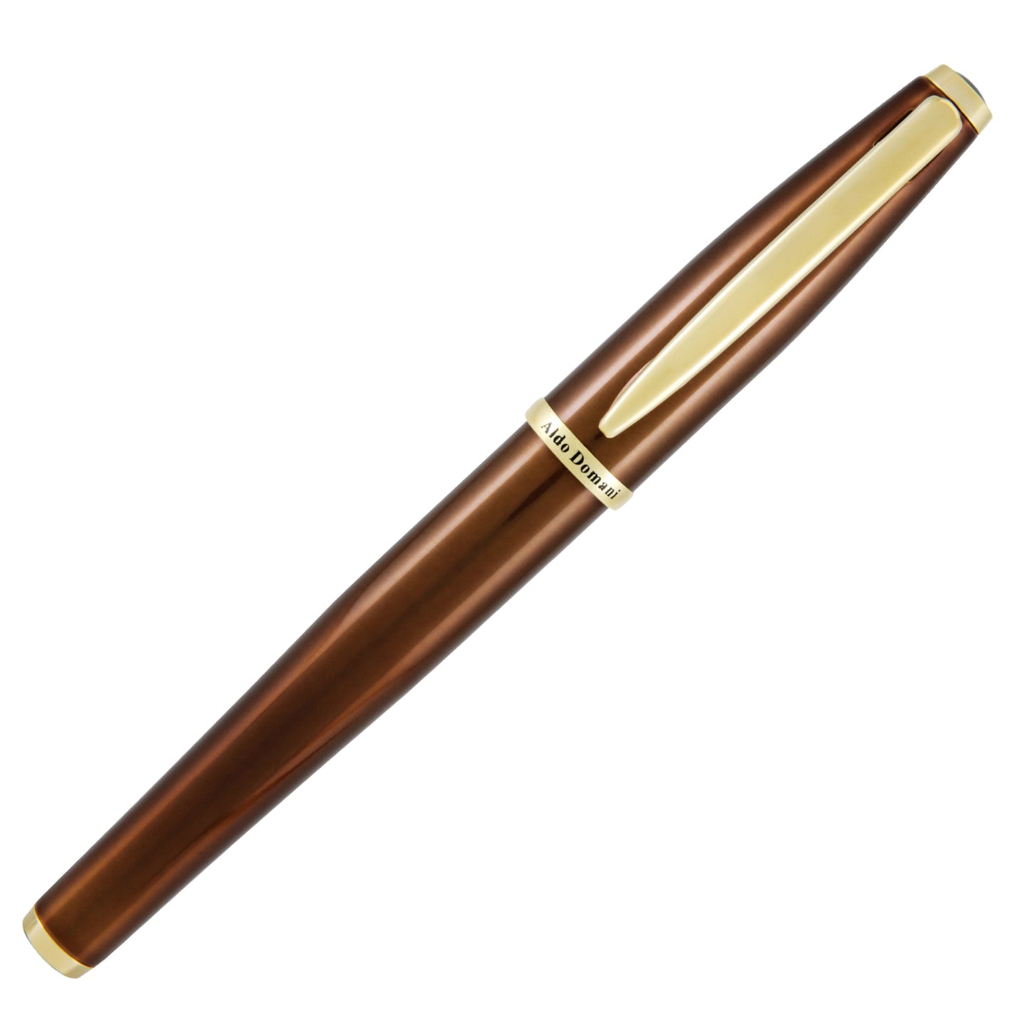 Penna roller Aldo Domani - punta M - fusto tabacco - Monteverde
