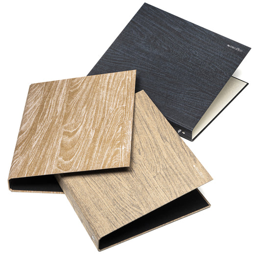 Raccoglitore 4R Wood - A4 - diametro 30 mm - colori assortiti - Colorosa