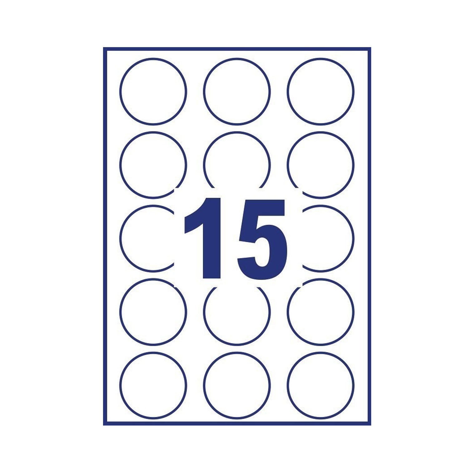 Etichette adesive tonde L4850 - in carta - rimovibili - diametro 51 mm - 15 et/fg - 25 fogli - bianco - Avery