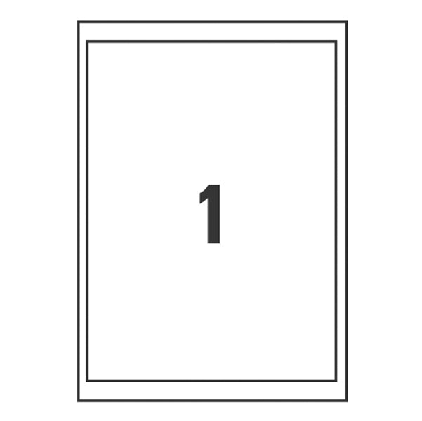 Etichette adesive coprenti BlockOut - in carta - permanenti - 199,6 x 289,1 mm - 1 et/fg - 25 fogli - bianco - Avery