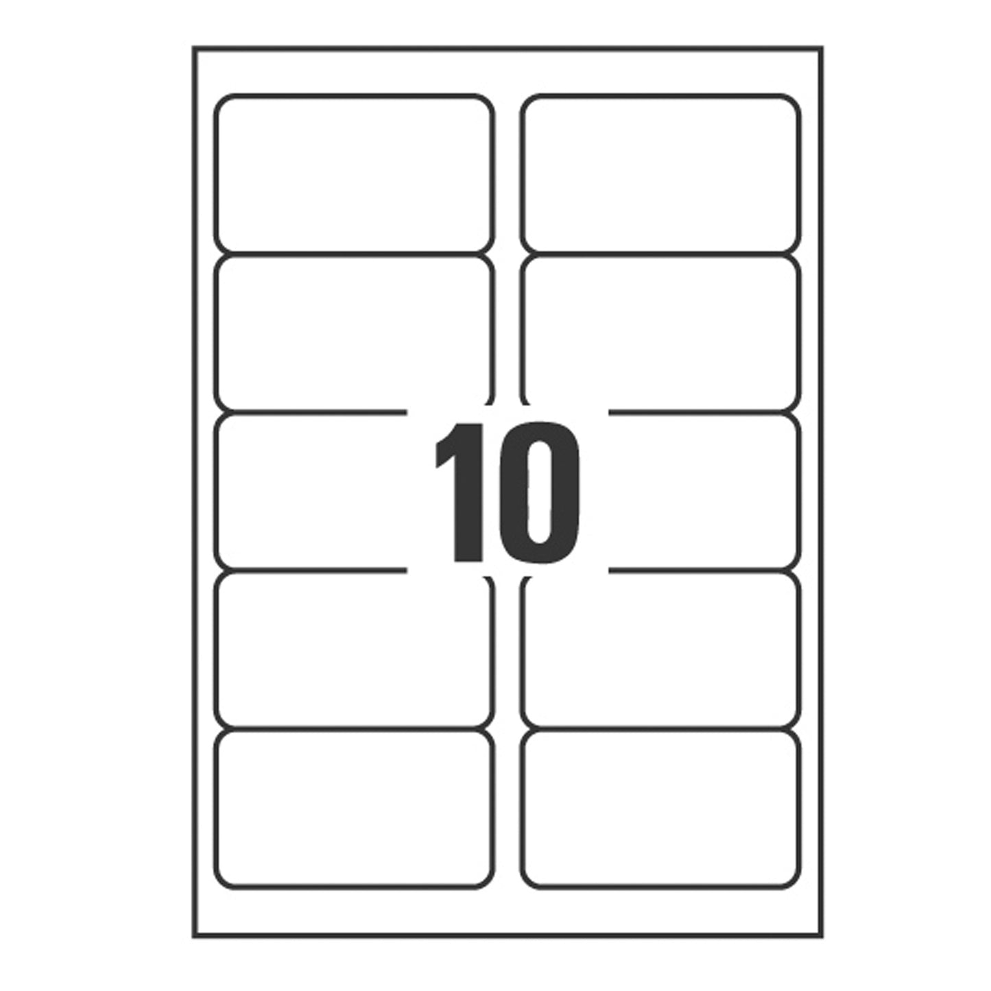 Etichette adesive coprenti BlockOut - in carta - permanenti - 99,1 x 57 mm - 10 et/fg - 25 fogli - bianco - Avery