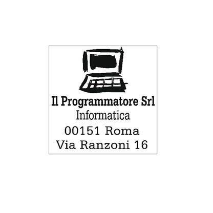 Timbro quadrato 4923 - personalizzabile - 30 x 30 mm - 7 righe - autoinchiostrante - Trodat