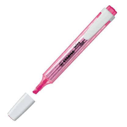 Evidenziatori Swing Cool Pastel - punta a scalpello - tratto 1 - 4 mm - colori assortiti - Stabilo - deskset 18 pezzi