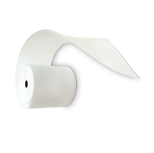 Rotolo per POS e carta di credito - 57 mm x 10 m - 48 gr - diametro esterno 30 mm - senza anima - carta termica BPA free - Rotolificio Pugliese - blister 12 pezzi