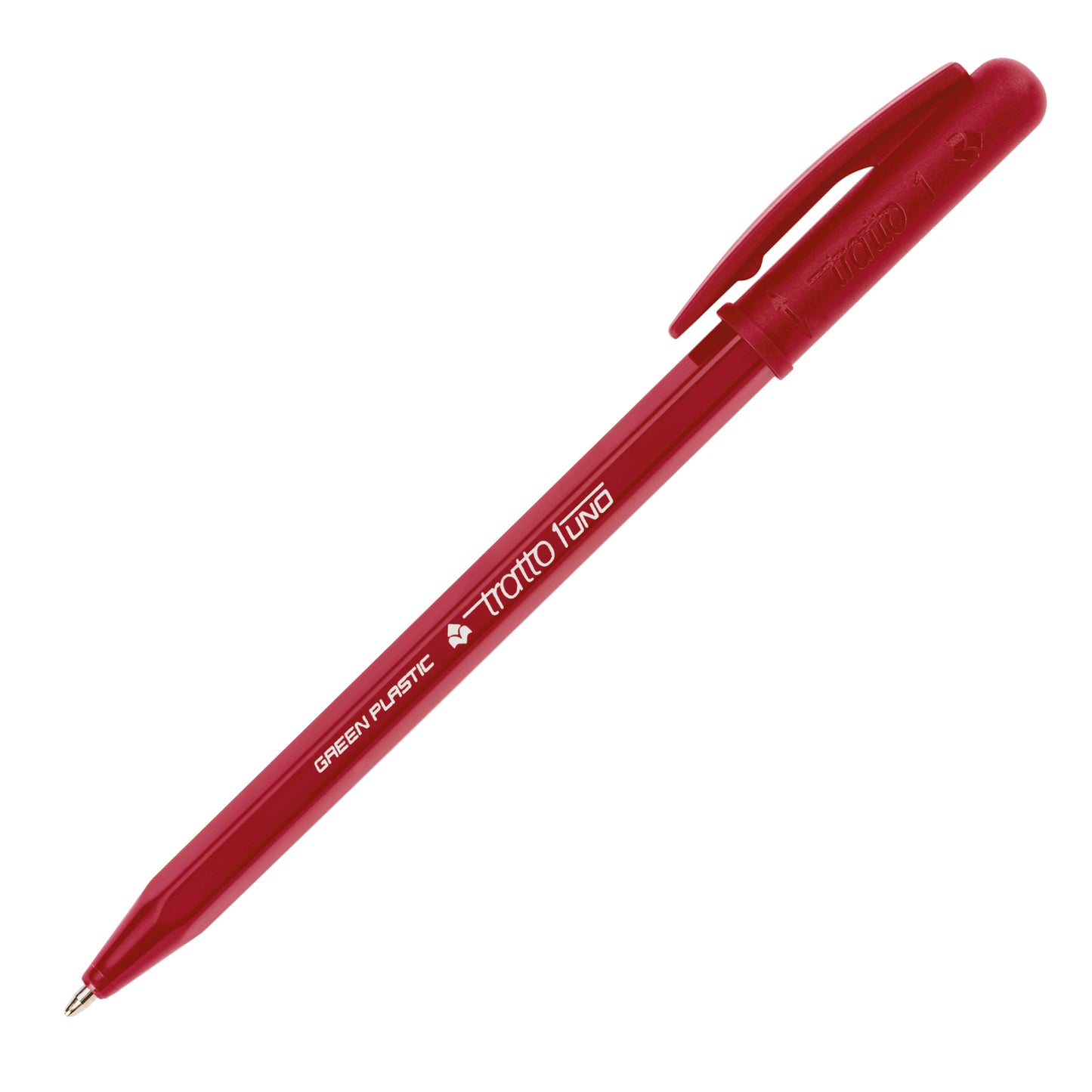 Penna sfera Tratto Uno Green - punta media 1 mm - rosso - Tratto - conf. 50 pezzi