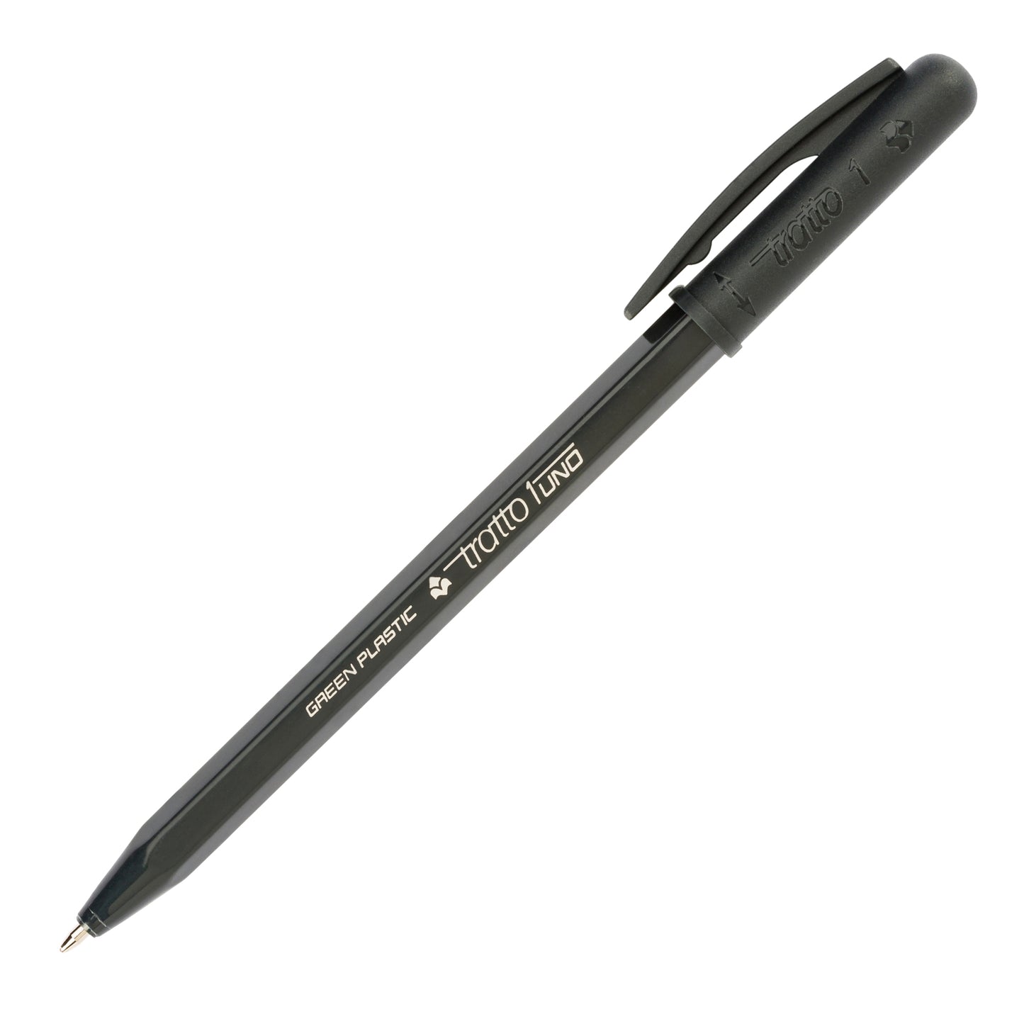 Penna sfera Tratto Uno Green - punta media 1 mm - nero - Tratto - conf. 50 pezzi