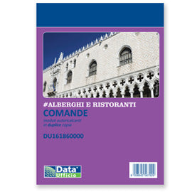 Blocco comande - 25/2 copie autoricalcanti - 10,5 x 7,4 cm - DU161860000 - Data Ufficio