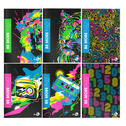 Maxiquaderno Be more Fluo - A4 - rigo di 3a - 36+2 fogli - 100gr - BM