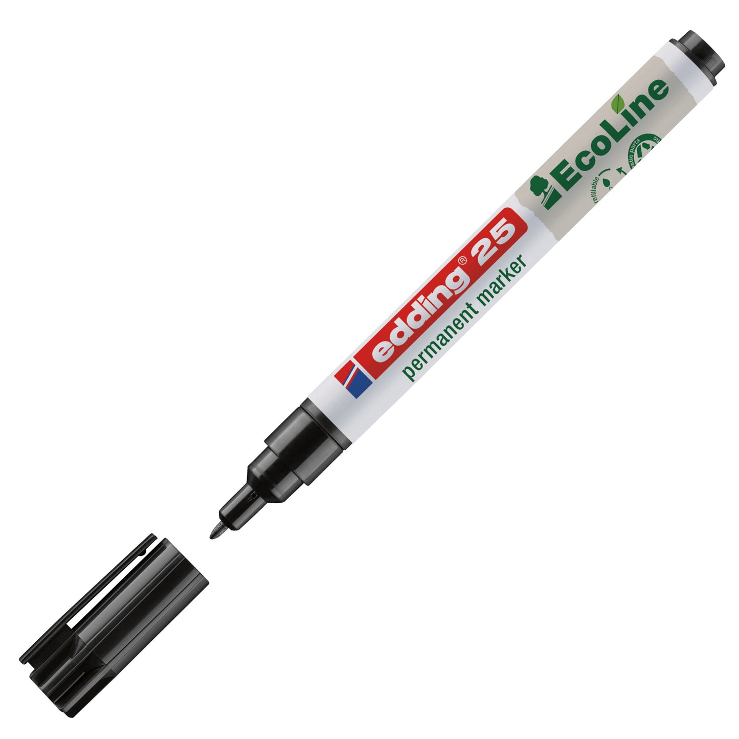Marcatore permanente 25 Ecoline - punta tonda 1.0 mm - colori assortiti - Edding - conf. 4 pezzi
