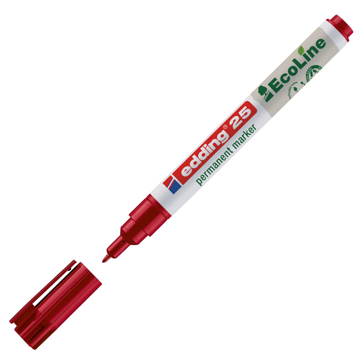 Marcatore permanente 25 Ecoline - punta tonda 1.0 mm - colori assortiti - Edding - conf. 4 pezzi