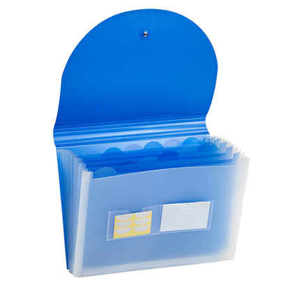 Portadocumenti a soffietto Plastidea -13 tasche - A4 - PP - blu - Iternet