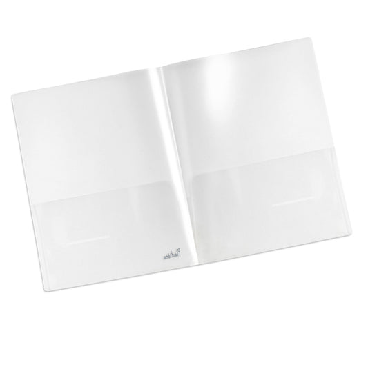 Cartella con doppia tasca Plastidea - A4 - PP - trasparente - Iternet - conf. 5 pezzi