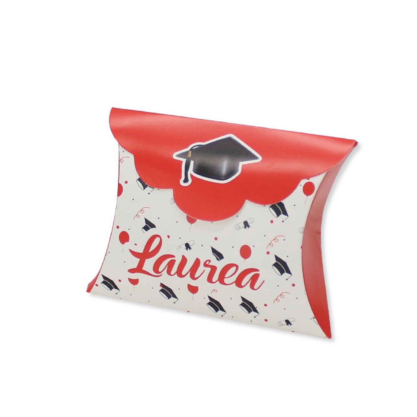 Scatolina portaconfetti - Laurea - carta - 10 x 8 x 3 cm - Big Party - conf.25 pezzi
