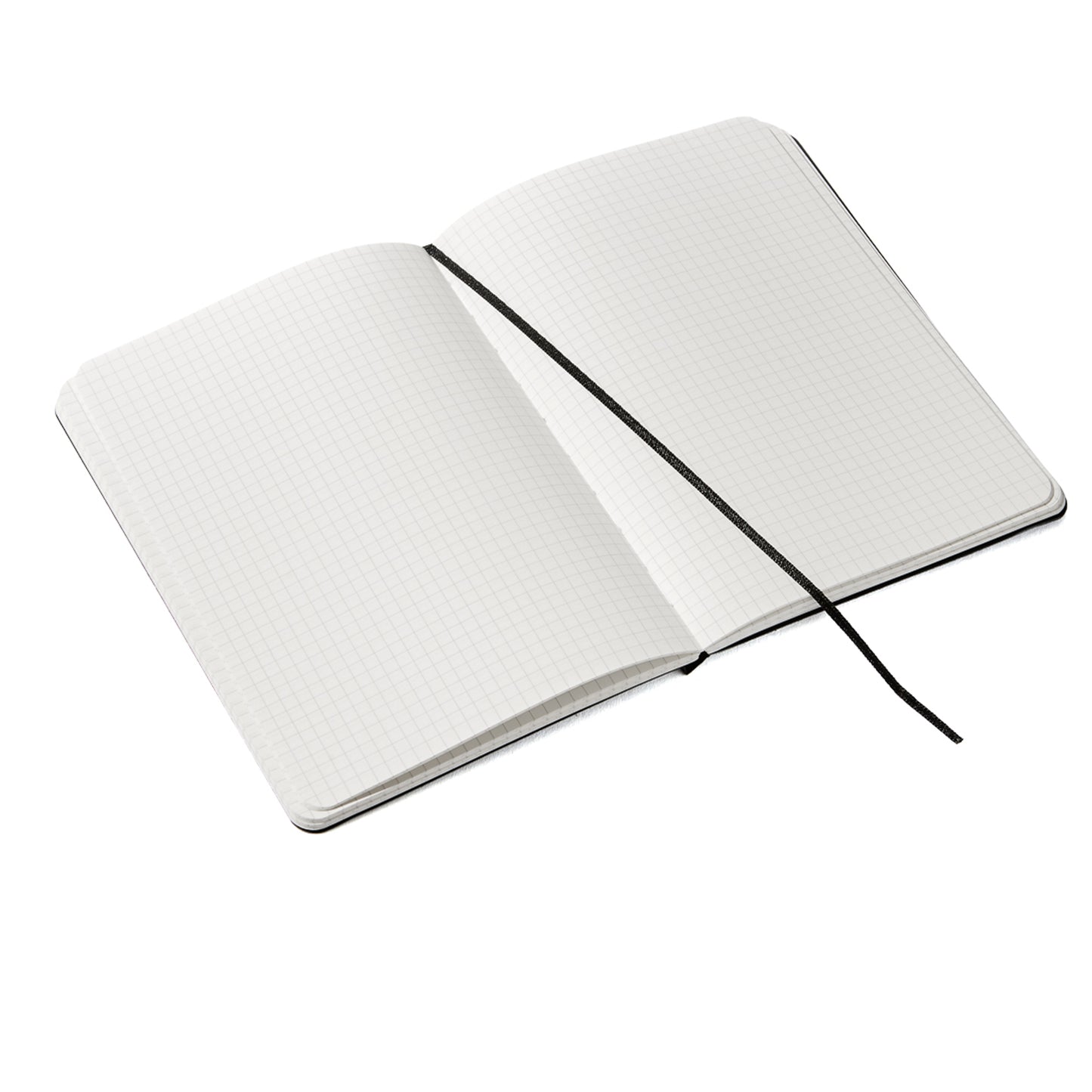 Taccuino Ecoqua Plus - con elastico - rilegatura cucita - A5 - 5 mm - 80 fogli - artracite - Fabriano