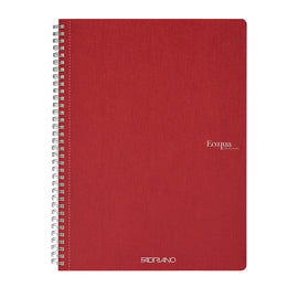 Maxiquaderno Ecoqua original - A4 - 90gr - 5mm - 70 fogli - rosso scuro - spiralato - Fabriano