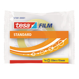 Nastro adesivo Tesafilm - confezionato singolarmente - 15 mm x 33 m - PP - trasparente - Tesa