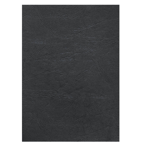 Copertine per rilegatura - A4 - cartoncino groffrato semilpelle - 250 gr - nero - Fellowes - conf.100 pezzi