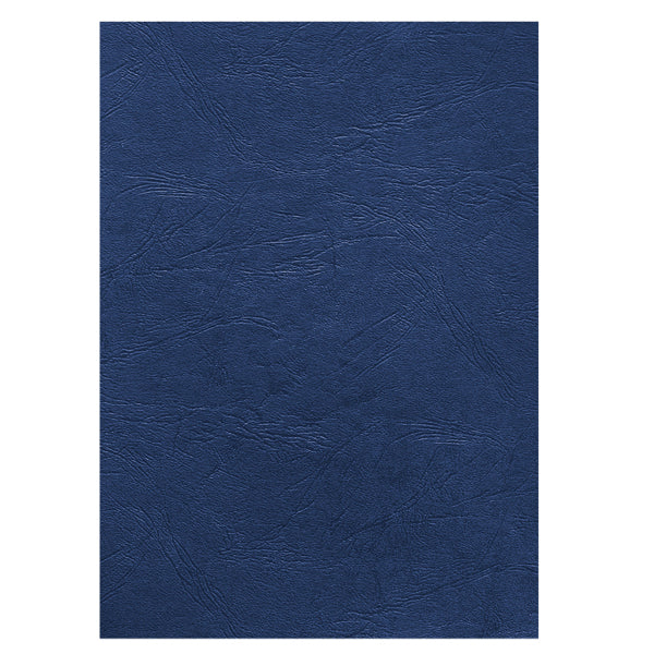 Copertine per rilegatura - A4 - cartoncino groffrato semilpelle - 250 gr - royal blu - Fellowes - conf.100 pezzi