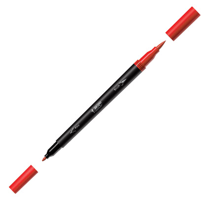 Pennarello Intensity Intense - dual tip brush - colori assortiti - Bic - conf. 6 pezzi