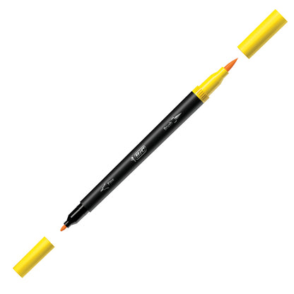 Pennarello Intensity Intense - dual tip brush - colori assortiti - Bic - conf. 6 pezzi
