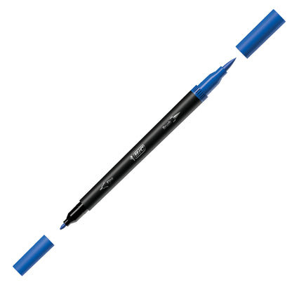 Pennarello Intensity Intense - dual tip brush - colori assortiti - Bic - conf. 6 pezzi
