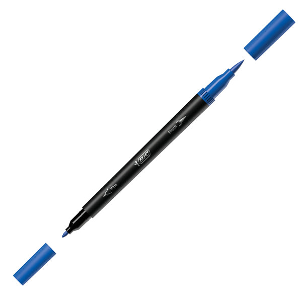 Pennarello Intensity Intense - dual tip brush - colori assortiti - Bic - conf. 6 pezzi