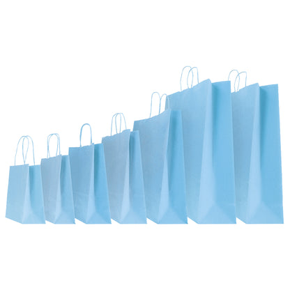 Shopper Twisted - maniglie cordino - 45 x 15 x 50 cm - carta kraft - turchese - Mainetti Bags - conf. 25 pezzi