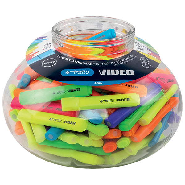 Evidenziatore Tratto Video - colori assortiti - Tratto - boccia 168 pezzi